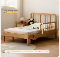 the bed frame is made from solid wood