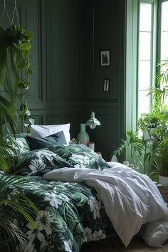 24 Botanical Bedroom Ideas to Decorate with Greenery Bedroom