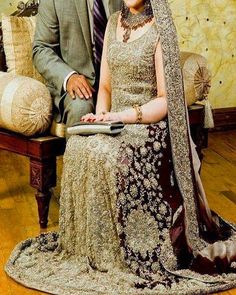 Wedding Season is On and Brides Searching for Trends of Fashion Bridal Walima Dresses Facebook Photo for Pakistani Girls. Bridal Anarkali Suits, Pakistan Wedding, Beautiful Bridal Dresses, Black Gold Wedding, Wedding Dress Jewelry, Indian Bridal Lehenga