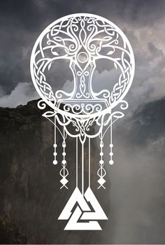 an image of a white skull on top of a mountain