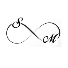 the letter m is made up of an infinite line and has been drawn in black ink