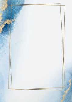 an abstract blue and gold background with a golden rectangle frame on the left side