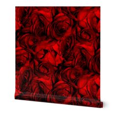 red roses on a white background canvas wall art print