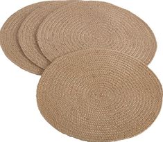 three round rugs on top of each other