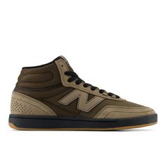 A trusted  durable high-top skate shoe for anyone who lives life on their board. New Balance High Tops, Impulsive Decisions, Aztec Tattoo, Skate Shoe, New Balance Men, Work Clothes, Skate Shoes, Black Suede, High Top