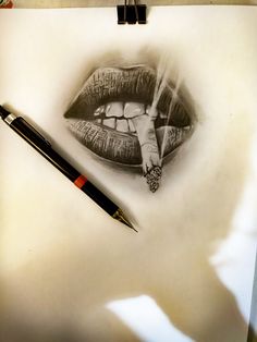 Tattoo Of Lips On Women, Cool Eye Drawings, Women's Shoulder Tattoo, Lips Tattoo, Drawing Lips, Lips Sketch, Flamingo Pictures, Lily Flower Tattoos