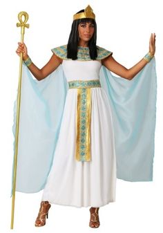 You can't sit on your throne and rule the Nile in just any old outfit... Look like true Isis royalty in this Adult Cleopatra Costume. Egypt Costume Women, Cleopatra Outfit, Egyptian Queen Costume, Egyptian Goddess Costume, Egypt Costume, Cleopatra Halloween Costume, Cleopatra Dress, Cleopatra Halloween, Queen Cleopatra