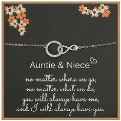 a necklace with an inscription on it that says,'no matter where we go, no matter what we do, you will always have me and i will always have you