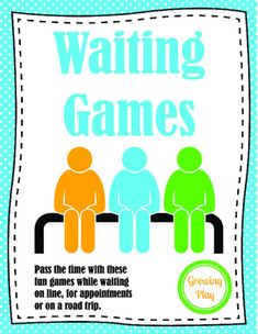 a poster with the words waiting games on it