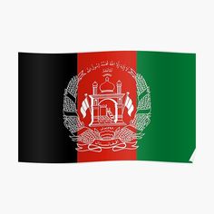 the flag of afghanistan with an arch in the middle and two arches on each side