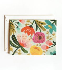 a greeting card with colorful flowers and the word ah on it in large letters that spell out