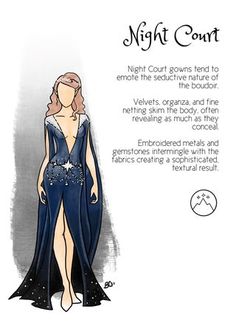 a drawing of a woman in a blue dress with white stars on her chest and the words night court written below it