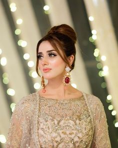 Red Fancy Dress, Jannat Mirza, Followers On Tiktok, Dp Wallpaper, Party Hairstyle, Asian Wedding Dress Pakistani, Yellow Eye Makeup, Dress Earrings, Bride Ideas