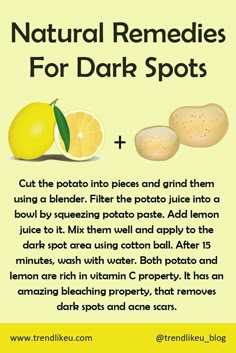 Potato Skin Care Dark Spots, Homemade Skin Care For Dark Spots, Natural Remedies For Dark Spots, Potato Face Mask Dark Spots, Natural Face Skin Care For Dark Spots, Fall Facials, How To Remove Dark Spots On Face, Turmeric Face Mask Dark Spots, Skin Treatments For Dark Spots