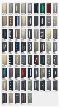 an image of different types of doors