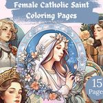 the female catholic saint coloring pages are available for purchase on e - book store com