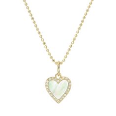 pearl heart necklace with diamonds mini on 14k diamond cut ball chain Pearl Heart Necklace, How To Clean Silver, Pearl Heart, Professional Jewelry, Yellow Gold Pendants, Jewelry Cleaner, Ball Chain, Cleaning Jewelry, Gold Plated Jewelry