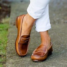 Casual Closed Toe Moccasins For Office, Casual Brown Slip-ons With Brogue Detailing, Casual Round Toe Loafers For Office, Casual Round Toe Office Loafers, Casual Slip-on Flats With Brogue Detailing, Casual Slip-on Moccasins For Office, Casual Office Slip-on Moccasins, Summer Loafers With Brogue Detailing And Round Toe, Casual Loafers With Brogue Detailing And Flat Heel