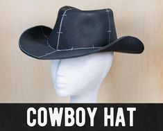 Stylish Cowboy Hat Pattern for any costume you want! Super easy to follow, can be resized individually and be used for as many projects as you want! I recommend using 5mm low or high density EVA foam as well as contact cement to create these pieces. Other materials work as well of course! Check out my blog entry for EVA foam armor to learn everything you need to know! It's super easy and incredible fun to create a costume! Other materials (like Worbla) work as well of course! You can find more instructions on how to make costume pieces and props in my tutorial books or on my YouTube channel. This Cowboy Hat Pattern is a digital PDF download. After your purchase you can directly download your document.  Please check out the printing instructions to set up your printer as well.  Search Keywo Cowboy Hat Pattern, Kamui Cosplay, Foam Cosplay, Making Hats, Sewing Hats, Female Armor, Cosplay Armor, Chapeau Cowboy, Prop Making