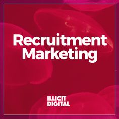 a red book cover with the words recruit marketing written in white on top of it