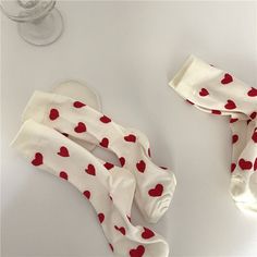 Kawaii Red Hearts Socks Add some kawaii charm to your sock collection with our Kawaii Red Hearts Socks. These adorable socks feature red hearts design, making them perfect for adding a pop of color to any outfit. Made with high-quality materials, they are comfortable to wear and will keep your feet warm and cozy. Show off your love for all things kawaii with these charming socks. Free Size Material: Cotton Red Heart Pattern, Lizzie Hearts, Red Heart Patterns, Heart Prints, Heart Socks, Funky Socks, Print Socks, Socks Gift, Women Crew Socks