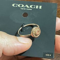 New With Tag Coach Jewelry, Coach New York, Ring Color, Womens Jewelry Rings, Rose Gold Ring, Gold Ring, Gold Rings, Ring Size, Rose Gold