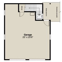 the garage floor plan is shown