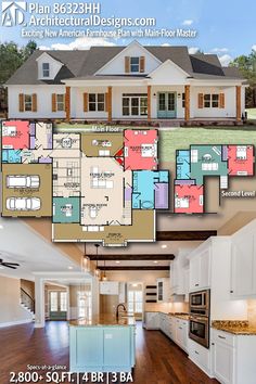 an open floor plan for a new home