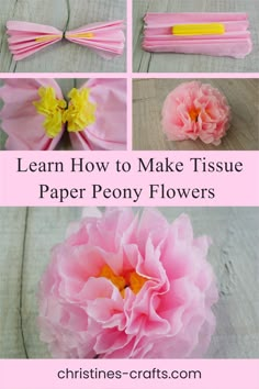 how to make tissue paper peony flowers with instructions for making pom poms