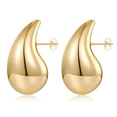 PRICES MAY VARY. ✔ Timeless beauty: These beautifully made teardrop earrings for women add a touch of timeless beauty to any attire with their radiating grace and sophistication. ✔ Versatile Design: Whether you're going on a casual date or attending a formal function, these gold bottega earrings are the perfect touch to subtly enhance your look. ✔ Superb Craftsmanship: These gold chunky earrings for women are sturdy and stain-resistant due to their excellent construction, which ensures that they Bottega Earrings, Gold Chunky Earrings, Chunky Gold Earrings, Glow Jewelry, Gold Earrings For Women, Chunky Earrings, Hypoallergenic Jewelry, Casual Date, Gold Drop Earrings