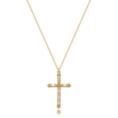 PRICES MAY VARY. Necklace Size: Necklace Chain Length Approx 17.5" + 2" Ext,Cross Pendant Approx 1.45"*0.9". Lobster Clasp Design, Easy To Open and Close Material:These Stunning Exquisite Cross Cz Pendant Necklace Are Filled In 18k Gold and To Ensure a Long Lasting Finish That is No Nickel, No Lead, and Comfortable Occasions: Suitable for Party, Wedding, Work, Dating Or Any Other Special Occasion Mix and Match: Can Be Worn Alone or Layered With Other Chains for Everyday Outfits Warm Tip: Store Y Gold Cross Necklaces, Evil Eye Butterfly, Long Cross Necklace, Butterfly Angel, Eye Butterfly, Faith Jewelry, Gold Cross Necklace, Necklace Chain Lengths, Cz Pendant