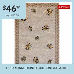 a rug with bees on it for $ 46 99 reg $ 120 00 from jcheney