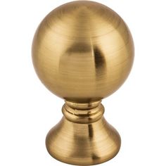 an antique brass door knob on a white background