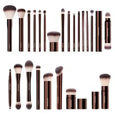 Hourglass Makeup Brush Set & Kit Include Powder Foundation Concealer Lip Blusher Bronzer Eyeshadow Bronzer Eyeshadow, Highlight Brush, Hourglass Makeup, Alat Makeup, Makeup Accesories, Highlighter Brush, Eyeshadow Eyeliner, Fancy Makeup, Makeup Needs