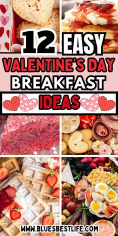 A collection of Valentine's Day breakfast ideas and recipes.