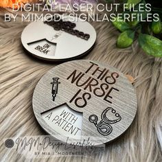 this nurse is with a patient laser cut wood coasters by mimodesignalerlies