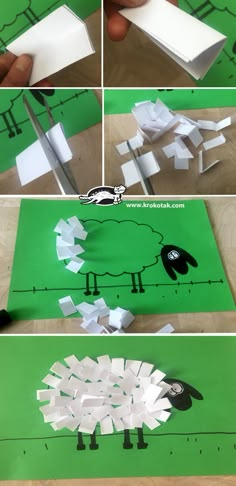 how to make a sheep cut out of construction paper