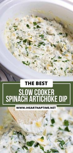 the best slow cooker spinach artichoke dip