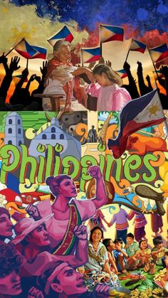 collage of images from the philippines and other countries with people holding up their hands