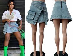 Naya Denim Mini Skirt FancySticated Fitted Denim Mini Skirt With Built-in Shorts, Medium Wash Denim Skirt With Built-in Shorts, Edgy Cotton Denim Mini Skirt, Mini Denim Skirt With Built-in Shorts, Cotton Denim Mini Skirt With Built-in Shorts, Skirt Style, Denim Style, Denim Mini, Denim Mini Skirt