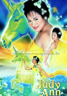 the movie poster for july annn with an image of a woman and a unicorn