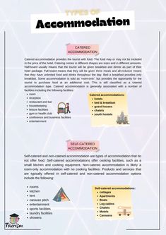 an info sheet describing the types of accommodations