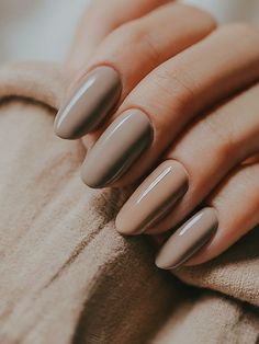 35+ Neutral Color Nail Designs Dark Neutral Nails, Taupe Chrome Nails