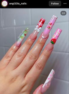 Nail Options, Business Nails, Acrylic Toe Nails, Edgy Nails, Nice Nails, Acrylic Nails Coffin Pink, Unique Acrylic Nails, Acrylic Nails Coffin Short