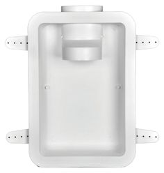 an overhead view of a white plastic box