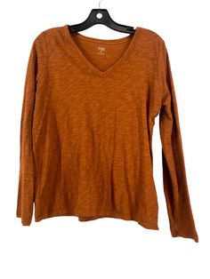 Brand: ANA Style: TOP Long Sleeve Color: ORANGE Size: M SKU: 186-186295-5867 CONDITION: GENTLY USED Color Orange, Orange, Long Sleeve, Clothes, Color