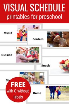 the visual schedule for preschoolers to learn how to use them