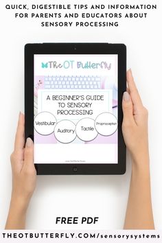 a person holding up a tablet with the text, free ebook for parents and teachers