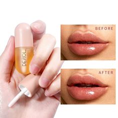 Features 1. Natural and advance plumping ingredients and hydrating components can instantly reshape your lips fuller and more beautiful, also fix the appearance of asymmetry, lines, dullness and thin lips at the same time. 2. Non-sticky formula glides smoothly to deliver a clear gloss with light reflecting shine and long lasting naturally plumper lips looking. 3. Mini sized capsule with dip brush, lightweight and portable for carrying convenience and quick access, practical to use it anytime to Make Lips Bigger, Plumper Lips, Natural Lip Plumper, Lip Plumping Balm, Lip Types, Shopify Products, Fat Oil, Female Hygiene, Lip Gloss Makeup