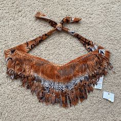 L*Space Serpentine Dolly Fringe Bandeau Bikini Top. Size M. Brown, Tan Color. Animal Print. Top Ties In The Back. Side Boning For Support. Nwt. Material - 80% Nylon, 20% Spandex If Needed, Please Request For Additional Information Before Purchase. Bundle 2+ To Save 15%. Style - Spring, Summer, Beach, Beachy, Vacation, Vacation, Maximal, Maximalist, Party, Rave, Reptile, L Space, Snake, Tanning, Sun, Tropical Maximalist Party, Tan Swimsuit, Black Gold Chain, L Space, Random People, Orange Fashion, Style Spring, Tan Color, Print Top